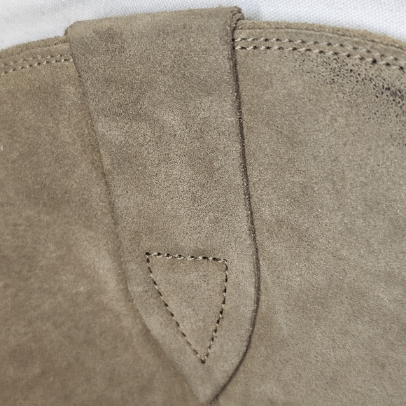 Isabel Marant Denvee Cowboy Boots - Women's Size 39 - Knee High Taupe Suede - Picture 13 of 14